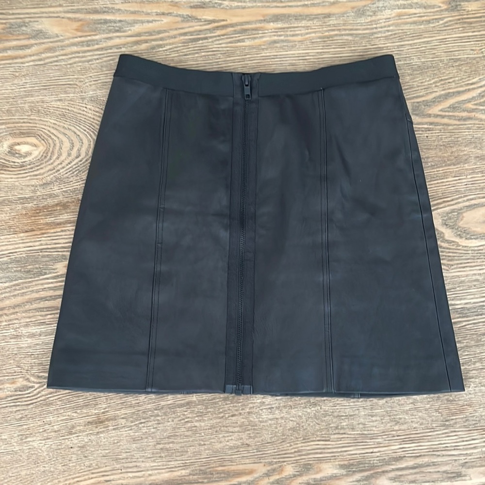 Theory Leather Skirt - Front zipper